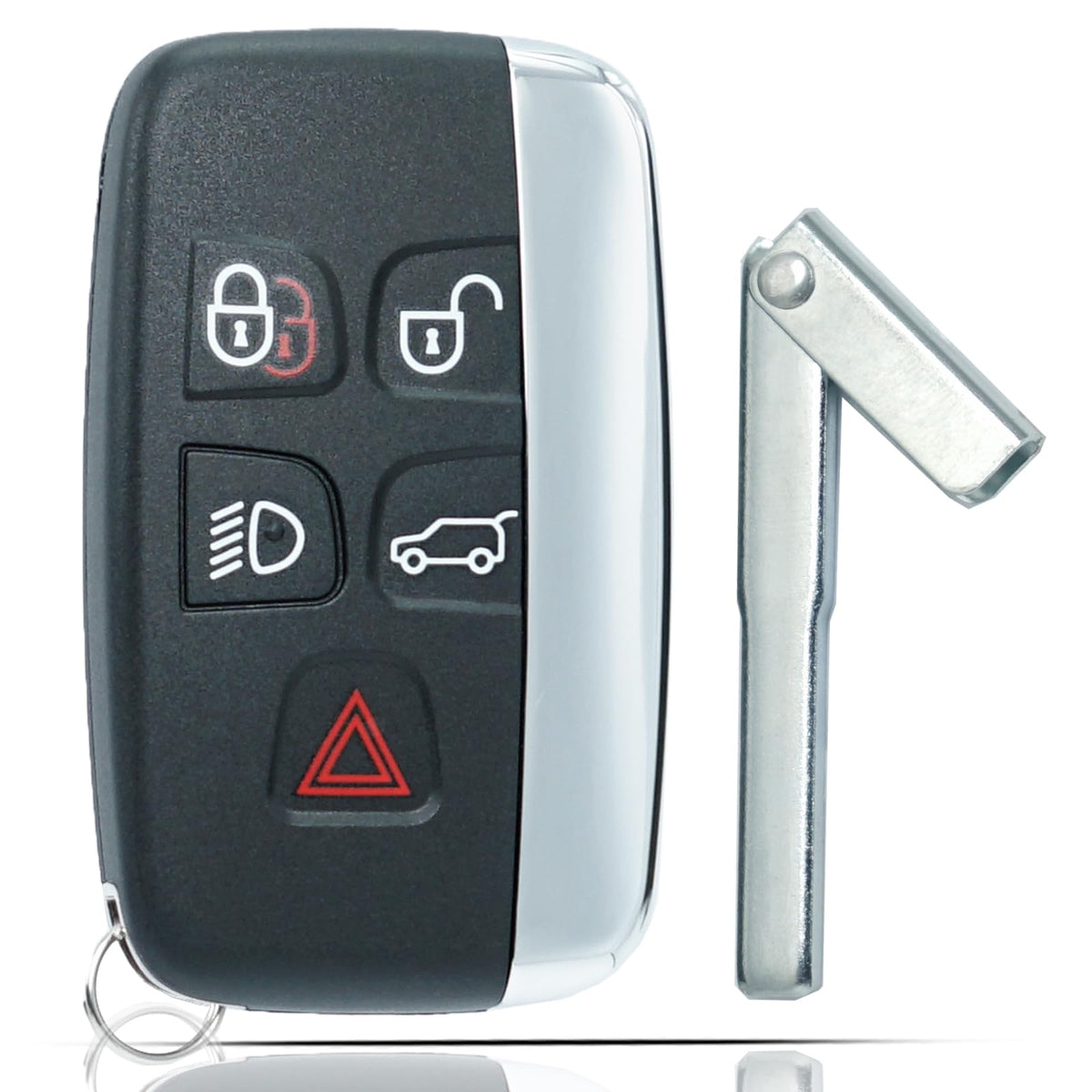 SUPALAND front view of key fob showing buttons and fit for easy operation