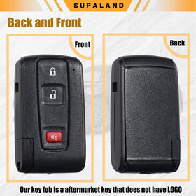 SUPALAND key fob on car center console as lifestyle image showing ready-to-program remote