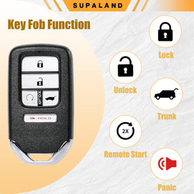SUPALAND replacement beside original Honda key to compare fitment