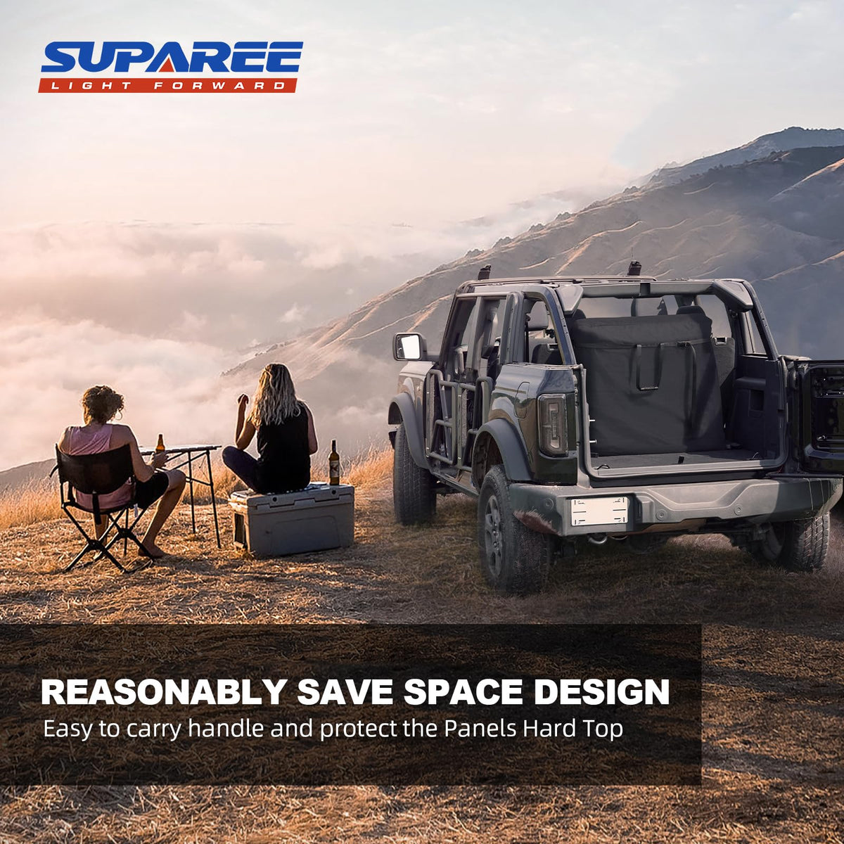 SUPAREE vinyl-coated exterior texture highlighting water resistance benefit