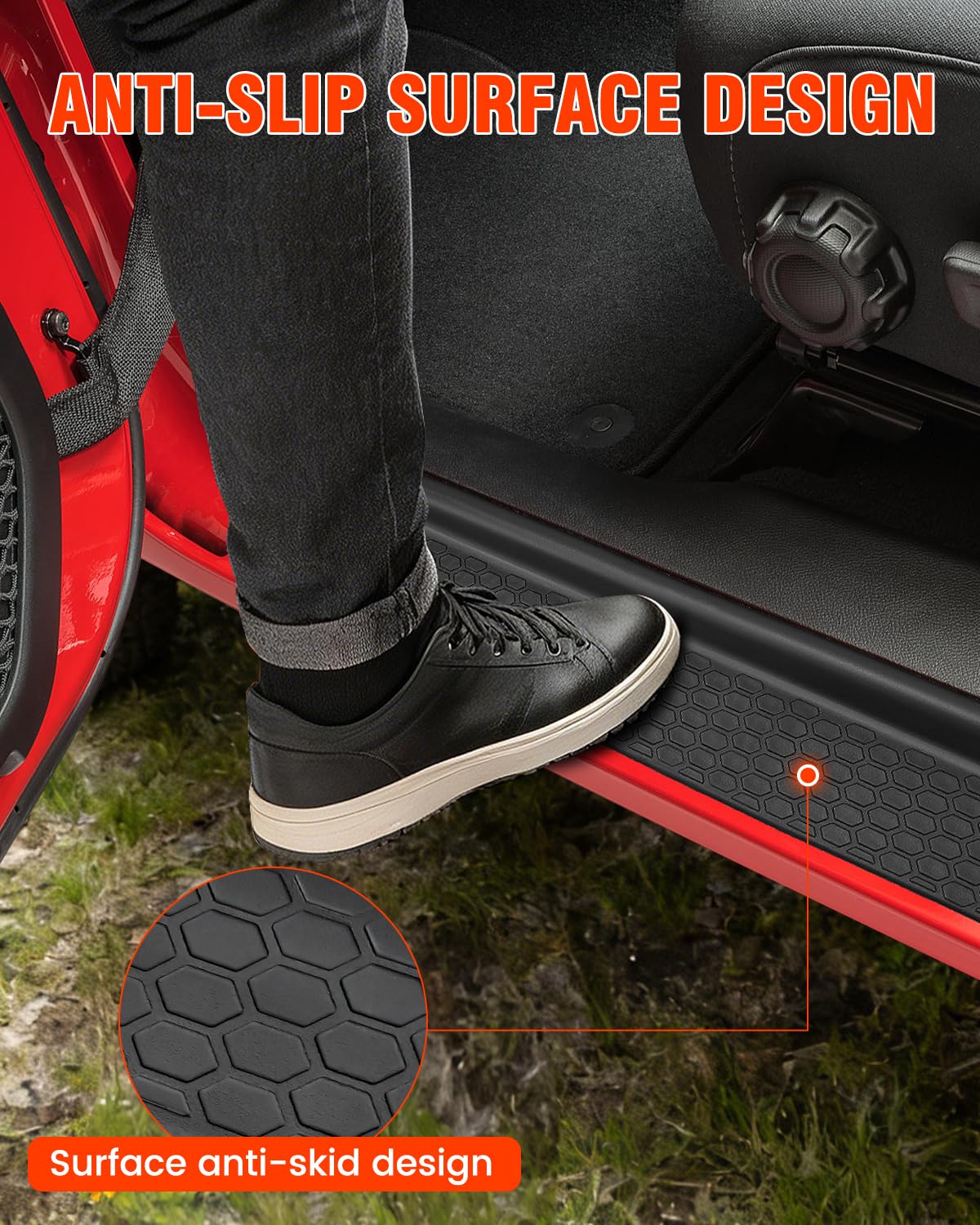 SUPAREE rubber texture close-up illustrating toughness and scratch resistance