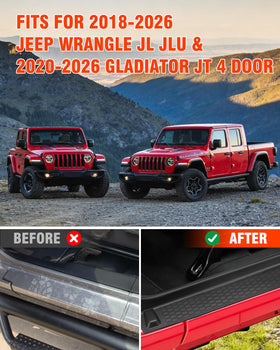 SUPAREE rear sill protectors displayed showing fit and protective coverage
