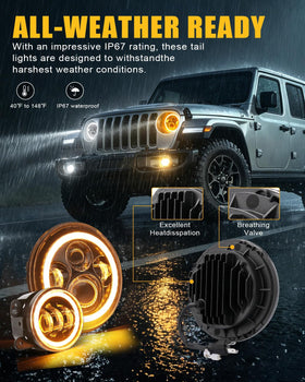 SUPAREE fog light mounted on Jeep bumper improving low‑level road visibility