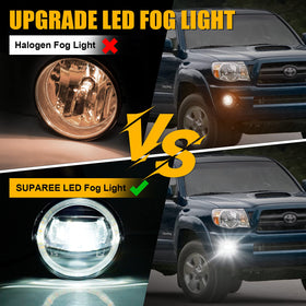 SUPAREE side profile projector beam demonstrating focused light pattern for safer driving