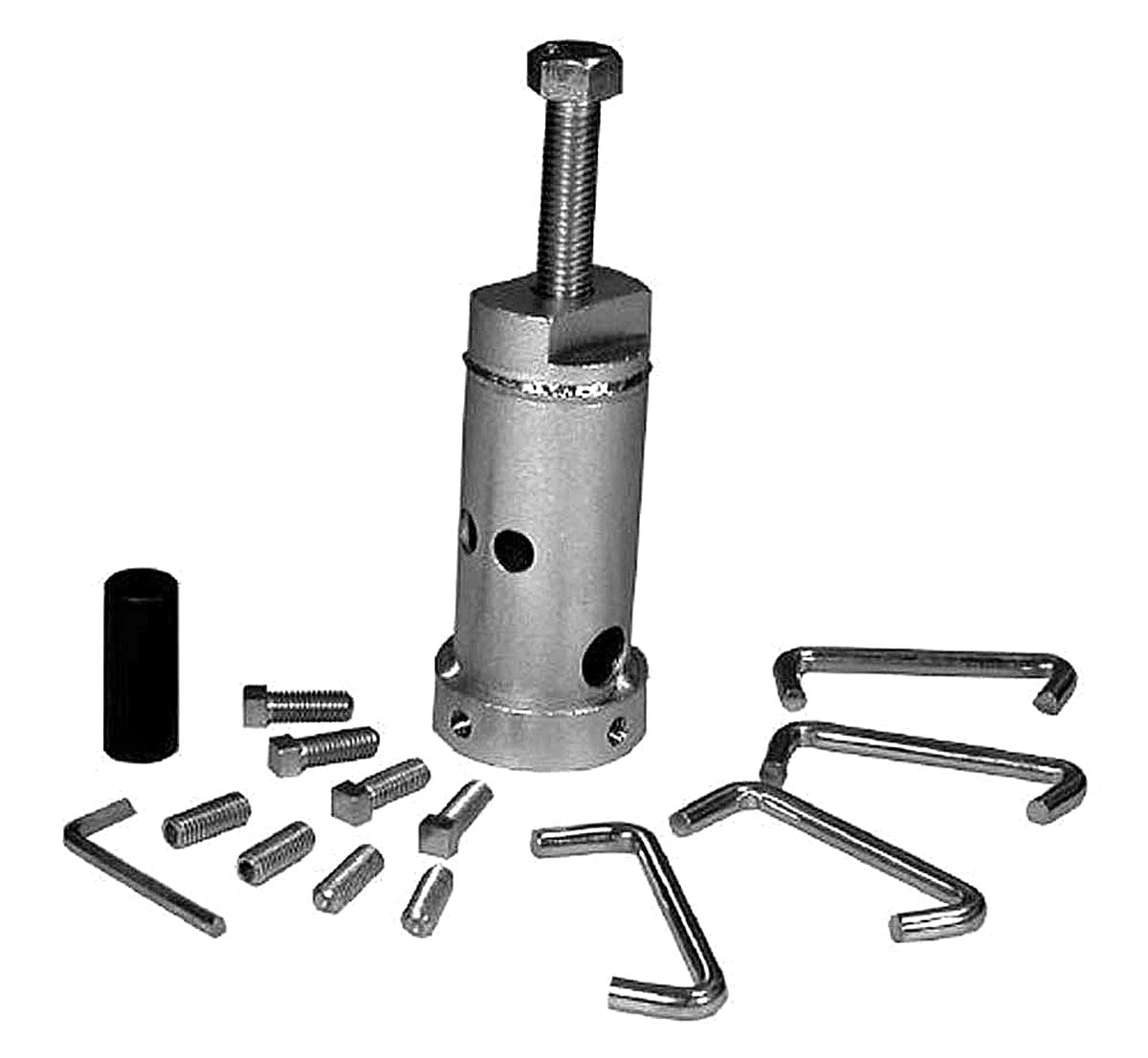 Supco FBP100 front view showing puller and alignment tool for safe blade removal