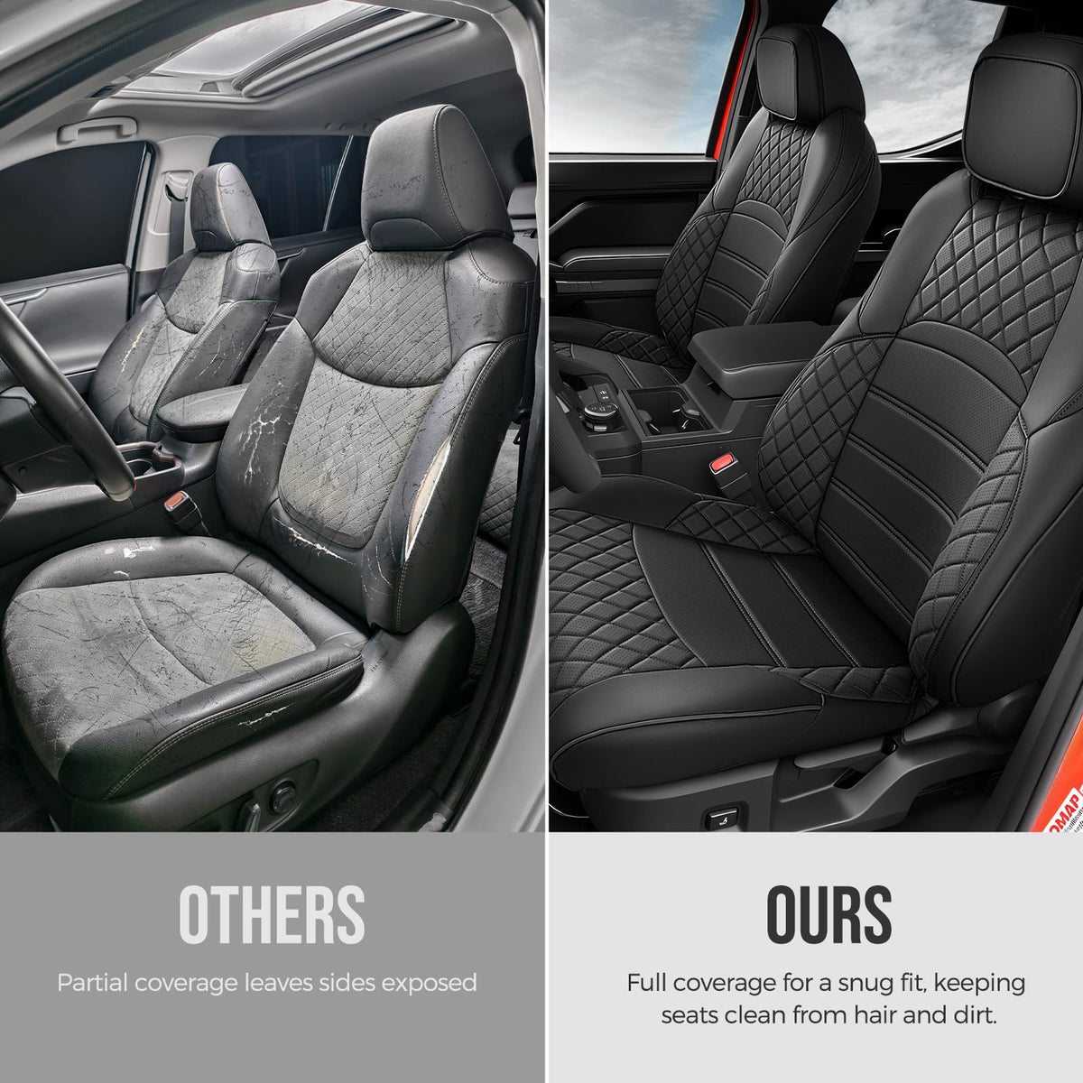 Super Cover on a heated seat showing compatibility and preserved comfort