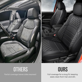 Super Cover on a heated seat showing compatibility and preserved comfort
