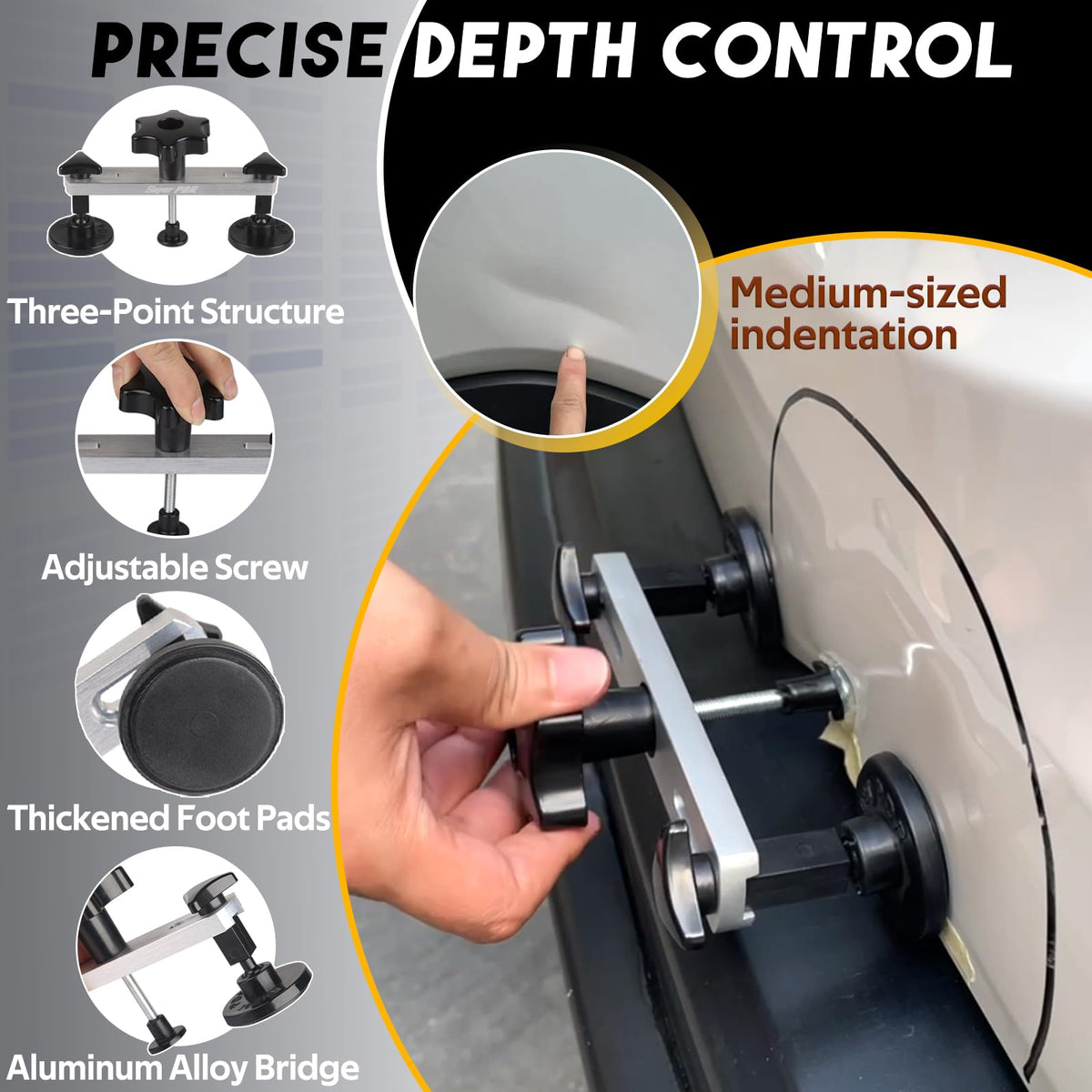 Super PDR 100W glue gun detail showing sturdy nozzle and non-drip design for reliable bonds