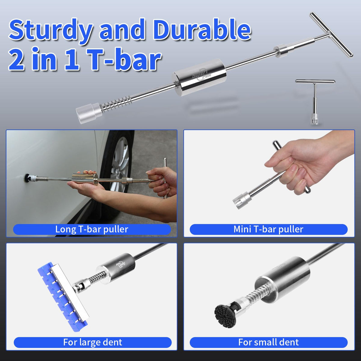 Super PDR bridge puller showing adjustable height and width for precision