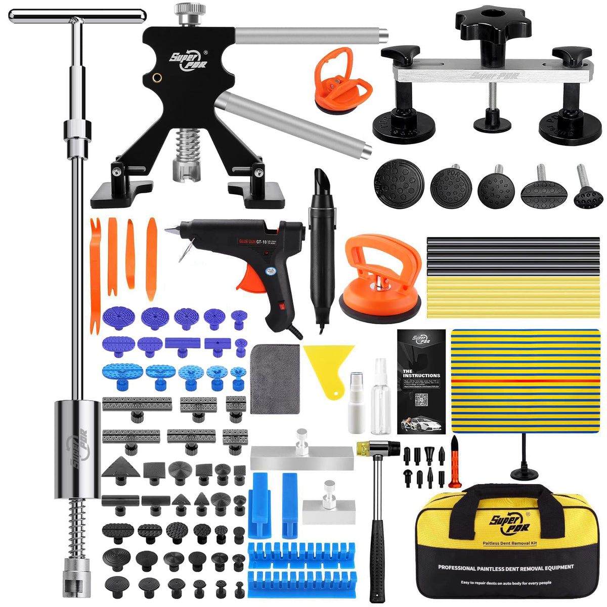 Super PDR front of kit showing organized tools and case, easy DIY setup