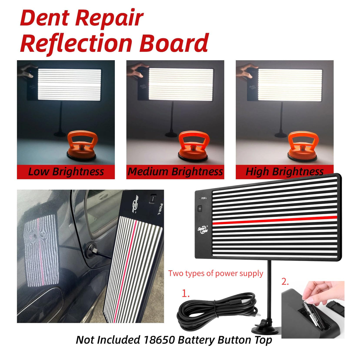 Super PDR glue tabs and sticks displayed for strong adhesive dent pulls