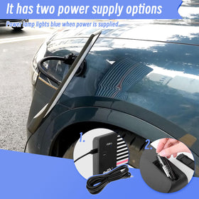 Super PDR packaging and battery showing included battery and USB power option for mobility