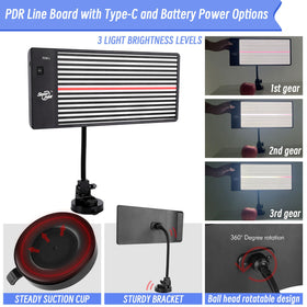 Super PDR suction mount detail on car surface demonstrating secure hold and stable positioning
