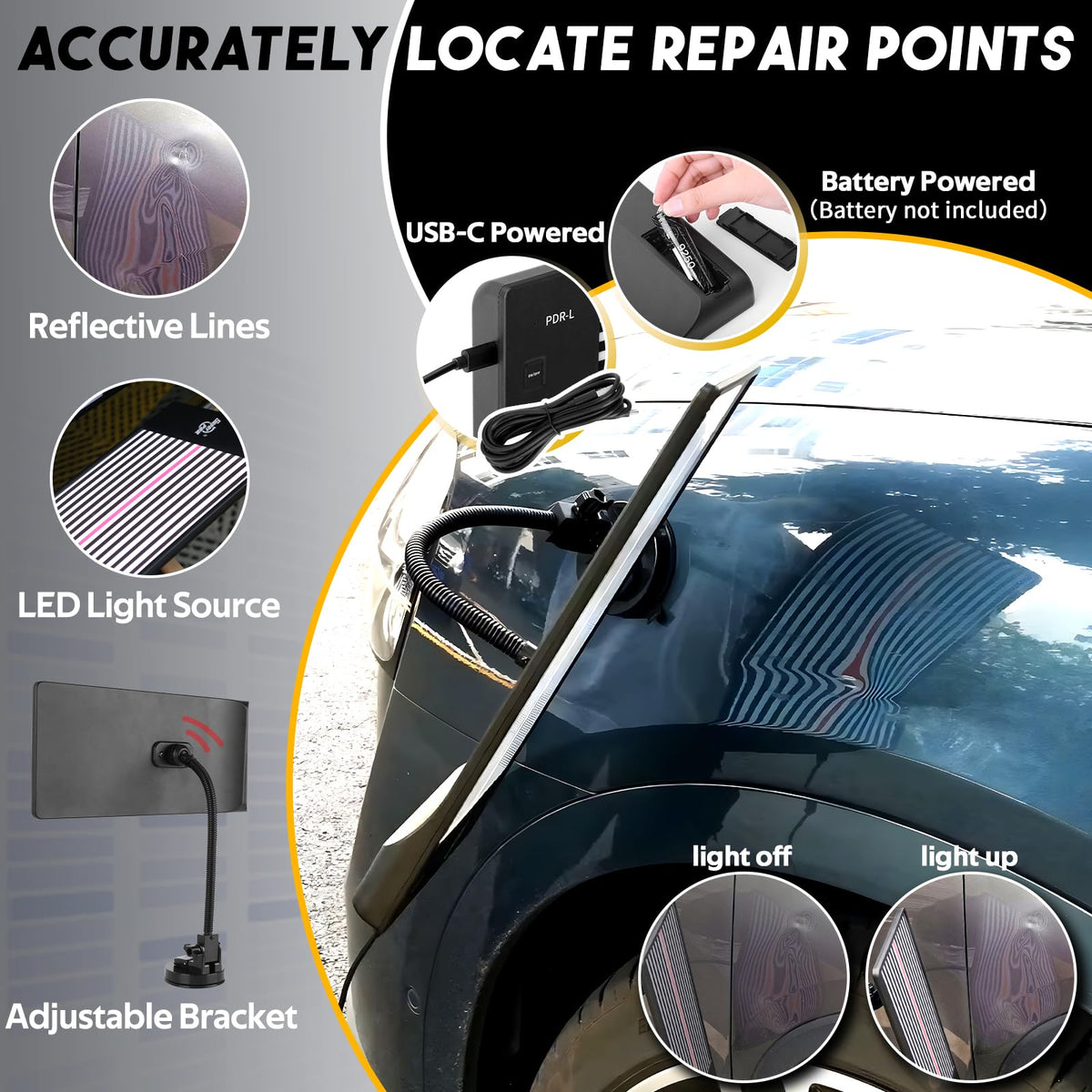 Super PDR T-bar slide hammer in action delivering stronger pulls for deeper dents