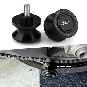 Super Vici front view spool mounted on swingarm showing secure lift point and easy stand use