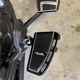 Super Vici side view installed on Rebel 1100 showing secure mount