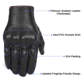 Superbike wrist snap buckle detail preventing loss and securing gloves together