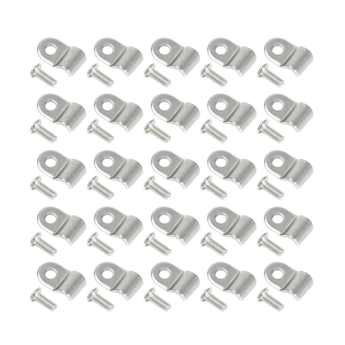 SUPERFASTRACING front packaging showing 25 clamps and 25 screws for easy inventory