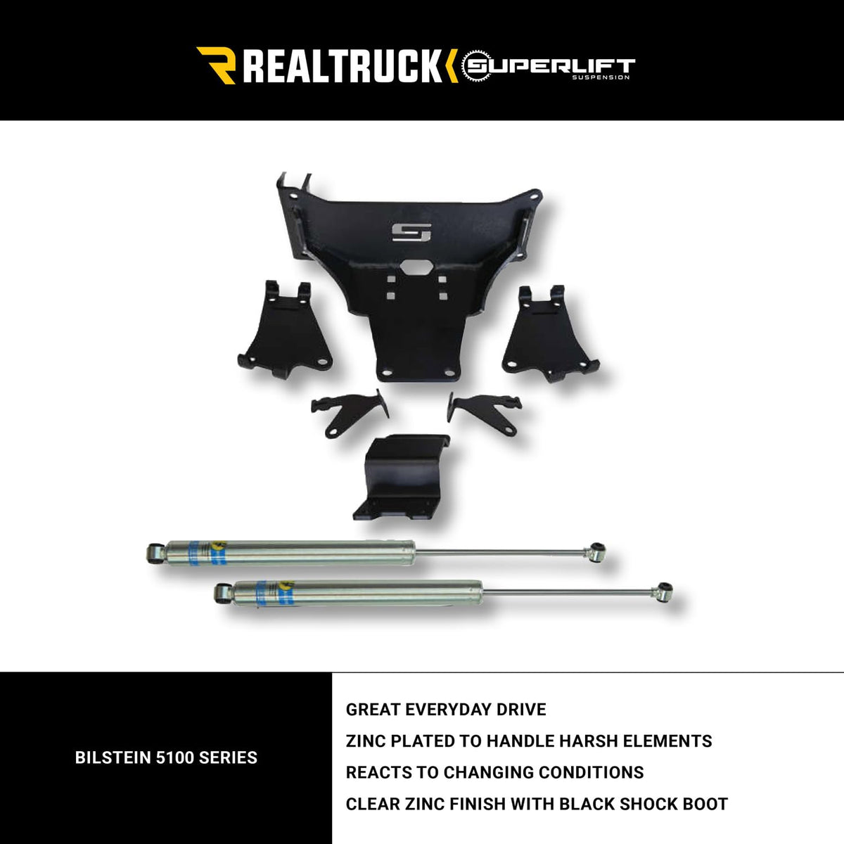 Superlift shock texture and dust seal detail showing protection for longer service life