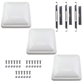 Supermotorparts vent cover front view showing clean replacement and protection