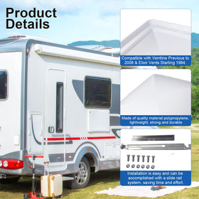 Supermotorparts vent cover installed on RV roof improving weather protection