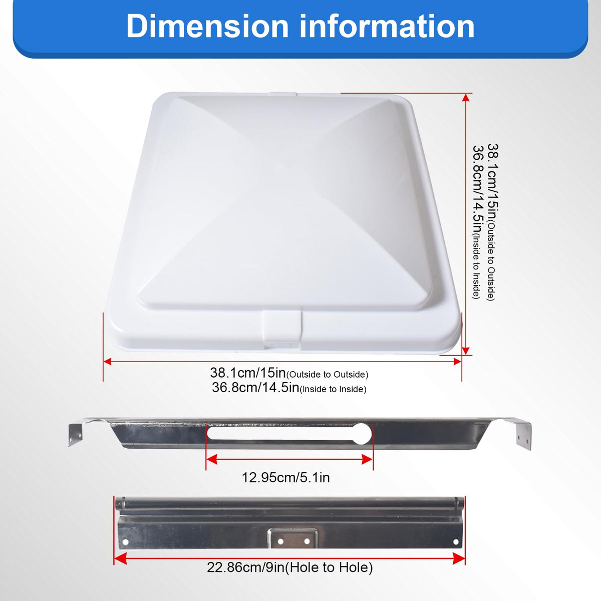 Supermotorparts vent cover reinforced center rod providing added strength