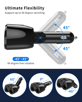 SUPERONE installed in car dashboard powering multiple travel essentials