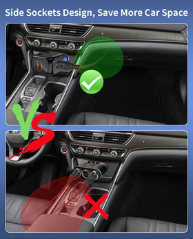 SUPERONE USB ports and markings detail, fast PD and QC3.0 charging