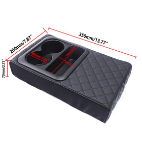 Supin armrest cushion next to ruler size comparison showing compact universal fit