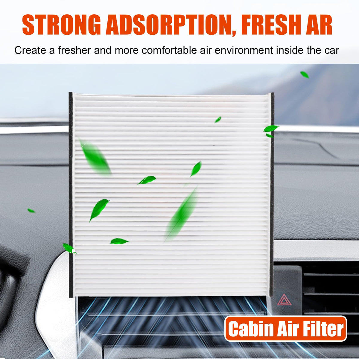 SUPLABEL filter installed in engine bay demonstrating proper fit and cleaner intake