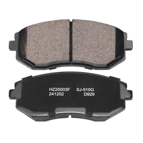 SUPLABEL complete brake pad components flatlay for inspection and prep
