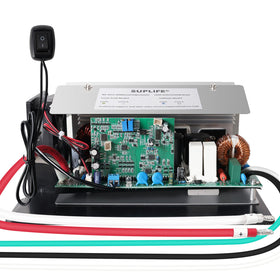 suplife front panel showing controls and status lights for clear operation
