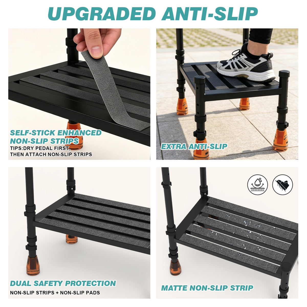 Support Way folded for storage illustrating portability and space saving