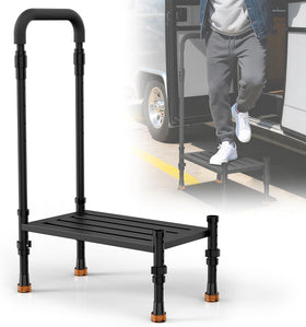 Support Way front view assembled step stool showing stability and width