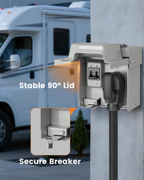 SURAIELEC mounted at an RV campsite demonstrating outdoor durability