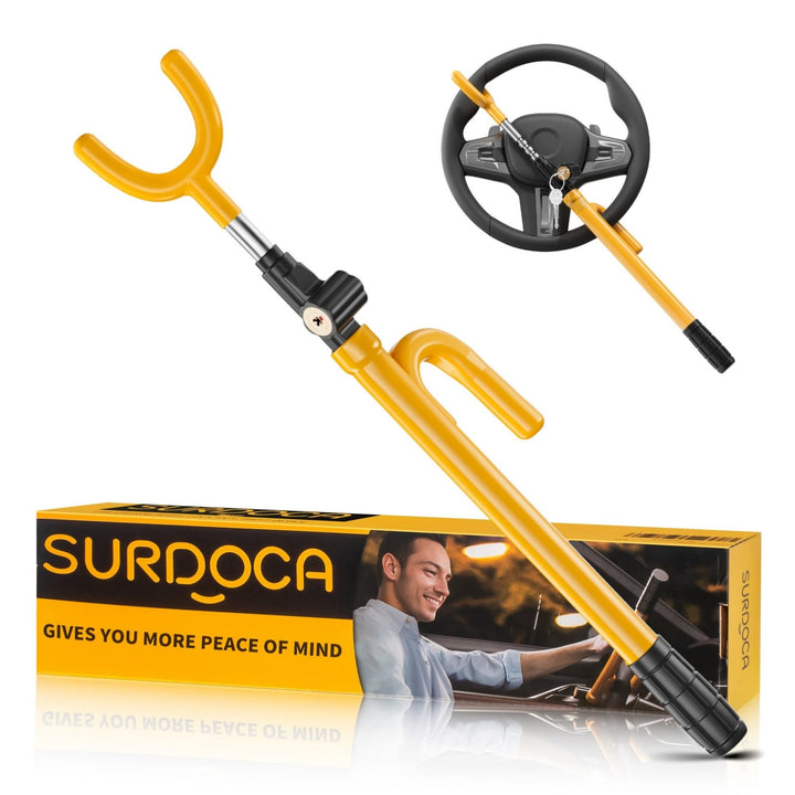 SURDOCA front view on wheel shows strong alloy and bright deterrent