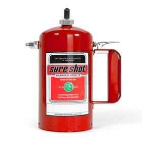 SURE SHOT front view of red A1000R showing durable enameled finish and capacity