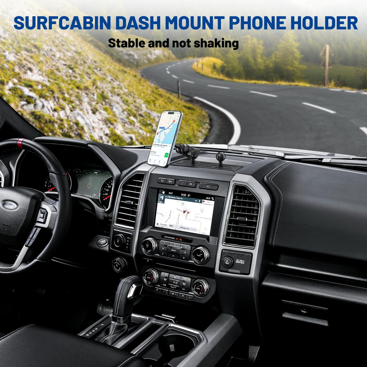 Surfcabin extension arm detail for easy angle adjustment and visibility