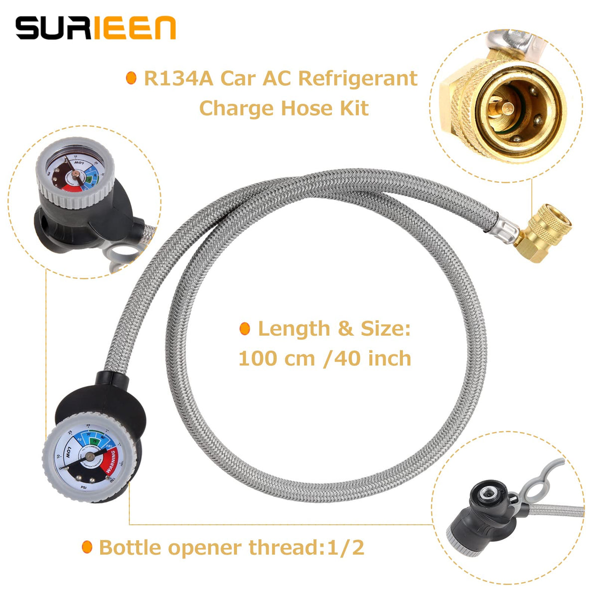 SURIEEN brass low-side coupler detail demonstrating durable leak-resistant connection