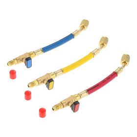 SURIEEN front view of three 1/4" SAE hoses showing kit benefit quick identification