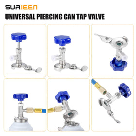 SURIEEN hose bent to show flexibility for reaching tight service valves