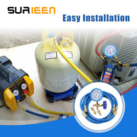 SURIEEN hoses attached to an AC unit demonstrating field use
