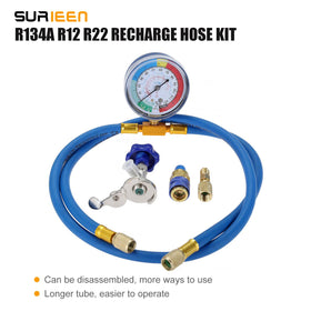 SURIEEN hose and gauge arranged in garage setting highlighting practical use
