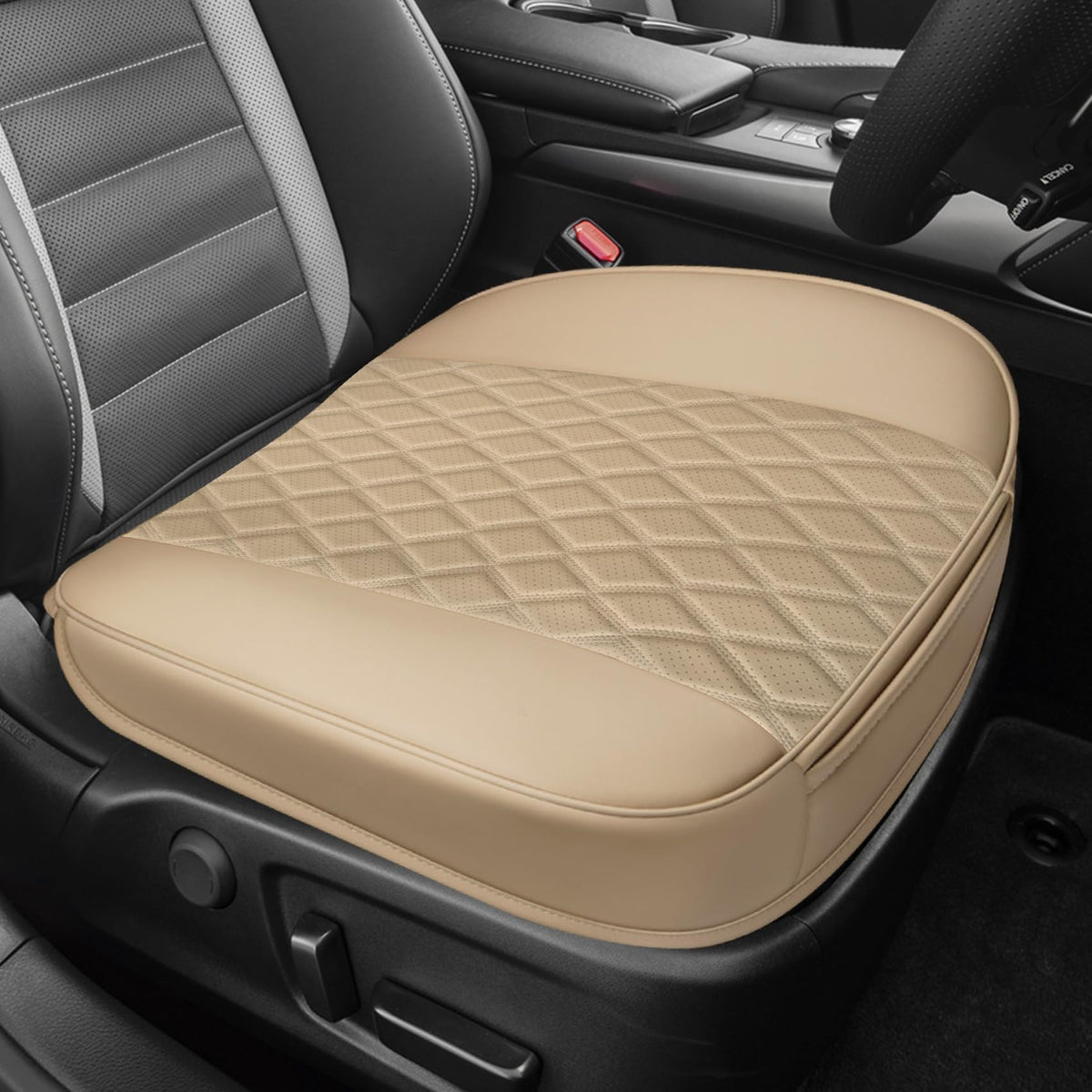 Surosha front seat cover front view shows protection and neat fit