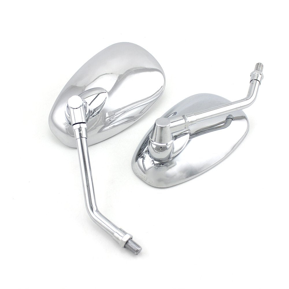 surpassme front view chrome mirrors shows polished finish and classic look