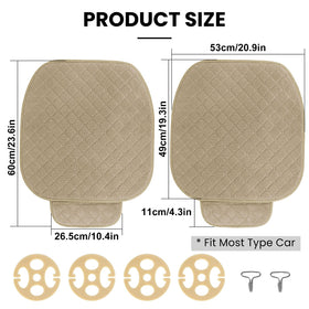 surpassme khaki front seat cover installed in SUV delivering neat protection