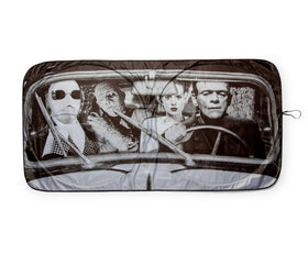Surreal Entertainment close-up of classic Universal Monsters print highlighting vintage black-and-white detail