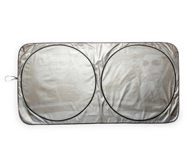 Surreal Entertainment folded sunshade compact storage showing easy portability and space-saving benefit