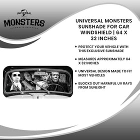 Surreal Entertainment sunshade in parked driveway lifestyle image protecting dashboard and upholstery