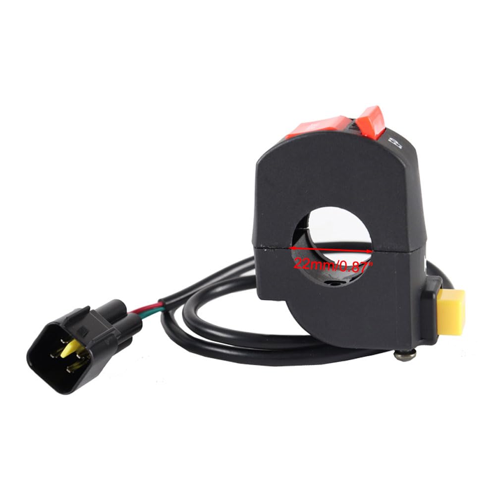 generic Surron close-up on red and yellow controls for clear operation benefit